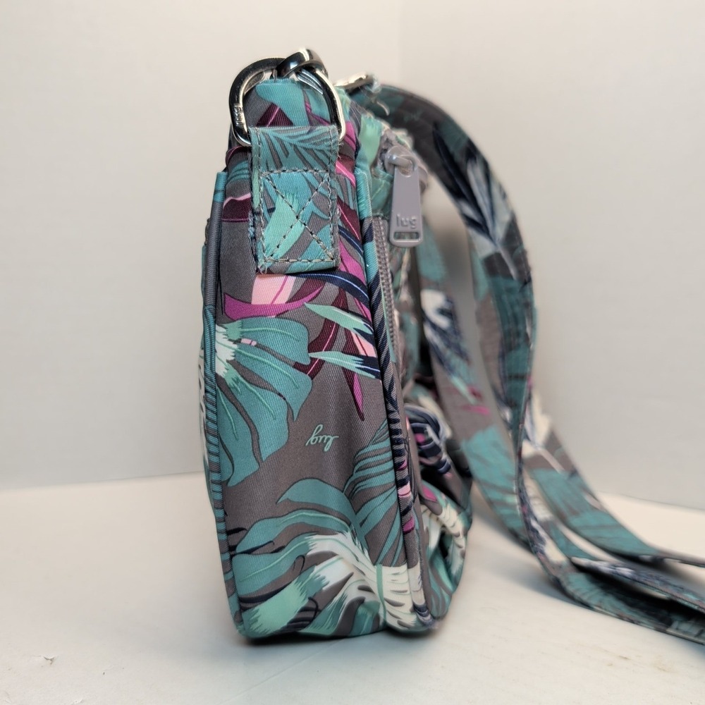 Lug Mambo Crossbody Bag Tropical Leaf Teal Grey - Picture 5 of 16